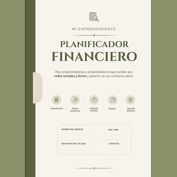 Portada planificador financiero - Mi emprendimiento